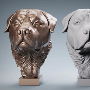 Customized Polyresin <strong>Rottweiler</strong> Head - Product Image 1