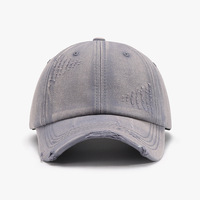 Gorras Deportivas Estilo Urbano, Gorras de Béisbol Lisas al por Mayor para Promoción, Gorras de Béisbol con Efecto Desgastado, Gorras de Béisbol con Lavado Ácido