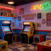 Letrero LED de Neón Neonawall I Love Money, Luz de Pared Acrílica IP65, Decoración de Pared Moderna para Tienda, Estudio, Bar, Sala de Juegos, Estilo Hipster