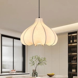 Lámpara de araña de seda con forma de cebolla E27 de una sola cabeza 40cm 50cm 60cm para dormitorio, estudio, sala de estar, hotel - Product Image 2
