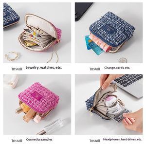 Organisateur de bijoux haut de gamme exquis, sac à bijoux pour bracelet, collier de perles, boîte de rangement portable avec fermeture éclair - Product Image 3