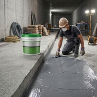 Revêtement imperméable professionnel en polyuréthane, peinture imperméable élastique à haute adhérence pour béton