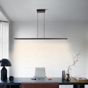 Sunsir SKD Minimalista LED Lineal Colgante Iluminación Negro Oficina Uso Comercial Cocina Sala de Estar Hoteles Restaurantes Bares - Product Image 4