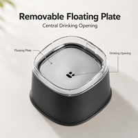 Vente en gros de gamelles flottantes pour animaux de compagnie en PP PC de 2 L avec plaque amovible pour chiens et chats
