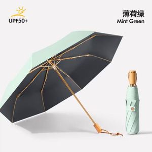 Paraguas Plegable de 3 Secciones, Resistente al Viento, Impermeable, con Protección Solar UV, Precio de Fábrica en China - Product Image 2