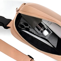 Sac banane de marque avec logo personnalisé, sacoche de ceinture en nylon, sac banane étanche pour l'extérieur, vente en gros, fabricant OEM