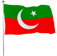 Banderoles promotionnelles en gros, design de logo personnalisé de haute qualité, drapeaux rouge, blanc, vert, toutes tailles, 3x5 pieds