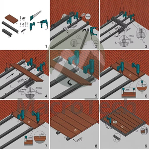 Planches de <span class=keywords><strong>terrasse</strong></span> en WPC à grain de <span class=keywords><strong>bois</strong></span> brossé, modernes et étanches, pour l'extérieur, idéales pour le jardin, la cuisine, la salle de bain et le salon (OEM) - Product Image 4
