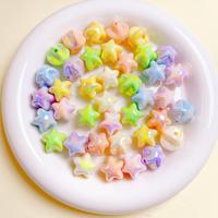 Perle acrylique en forme d'étoile de couleur de macaron de placage UV de haute qualité pour les matériaux de porte-clés