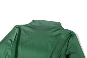 优雅长袖褶女式休闲连衣裙雪纺时尚自然腰围秋季 - Product Image 5