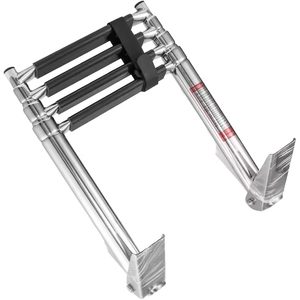 Marine Duikplatform Ladder Roestvrij Staal 316 600Mm X 205Mm Onder Platform Bootladder 5 Stappen Met Handvat Jachtboot Hardware - Product Image 2