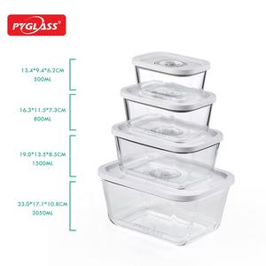 Ermetico dispensa cucina <span class=keywords><strong>contenitori</strong></span> di stoccaggio w/coperchi, <span class=keywords><strong>contenitori</strong></span> <span class=keywords><strong>per</strong></span> la preparazione dei pasti <span class=keywords><strong>per</strong></span> il pranzo, <span class=keywords><strong>sottovuoto</strong></span> <span class=keywords><strong>contenitori</strong></span> di <span class=keywords><strong>vetro</strong></span> con pompa a mano - Product Image 1