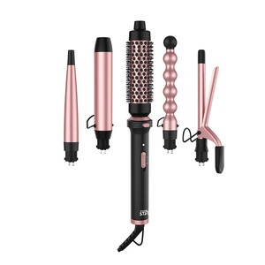 เครื่องม้วนผมวินนิ่งสตาร์ 5 in 1 สีโรสโกลด์ 60 วัตต์ ร้อนเร็ว มัลติสไตเลอร์ สำหรับผมแห้งและผมเปียก - Product Image 5