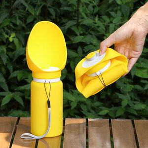Food Grade Silicone Pet Water <b>Bottle</b> Portable Leakproof <b>Dog</b> Walking Cup With Lanyard - Product Image 3