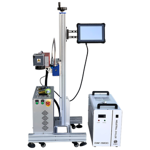 Chất lượng cao bay UV sợi CO2 <span class=keywords><strong>Laser</strong></span> đánh dấu máy cho chai nước nhựa gói dây dòng sản phẩm dòng - Product Image 5