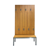 Casier de vestiaire commercial en HPL phénolique étanche pré-assemblé avec serrure électronique, certifié CE, résistant à la rouille et durable