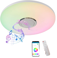 Plafonnier intelligent Boyid en matériau PC, RGBW, contrôle par application, minuterie, design moderne, synchronisation musicale, haut-parleur, LED à changement de couleur, dimmable