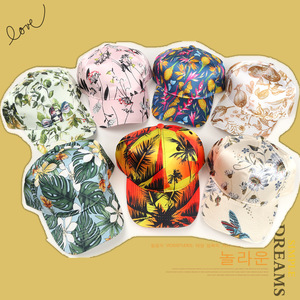 Gorra de béisbol para mujer con estampado de palmeras tropicales, transpirable, impermeable, de satén, para protección solar en la playa, para uso al aire libre - Product Image 2