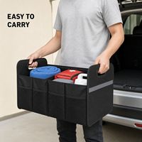 Organisateur de coffre de voiture pliable, boîte de rangement pour siège, en tissu Oxford, style minimaliste, accessoire automobile transfrontalier pour le tri