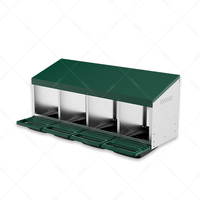 Nichoir en métal pour poulet pliable avec insert de nid en plastique pour accrocher 4 sections