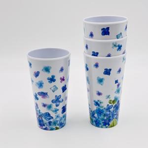 Articles cadeaux de style jardin d'inspiration domestique, ensemble de 4 tasses à boire empilables en mélamine pour offrir en cadeau - Product Image 1