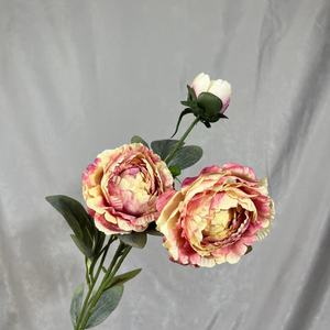 Haute qualité Faux Artisanat <span class=keywords><strong>Pivoine</strong></span> <span class=keywords><strong>Bouquet</strong></span> 3 têtes <span class=keywords><strong>Peinture</strong></span> À L'huile Rétro Rose Mariage Maison <span class=keywords><strong>De</strong></span> Luxe Faux <span class=keywords><strong>Pivoine</strong></span> Artificielle - Product Image 4