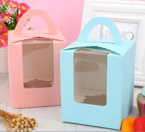 Groothandel Op Maat Kerst Draagbare Vouw Cadeau Snoep Papier Nieuwjaar Geschenkverpakking Papier 1 Gat Cupcake Dozen - Product Image 3