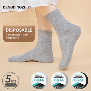 Cheap <strong>Polyester</strong> Disposable Daily Throwing <strong>Socks</strong> Portable Travel Business Compression Mid-Calf <strong>Socks</strong> Men Women Leisure Sports - Product Image 2