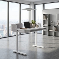 Bureau assis-debout moderne et ergonomique en acier, réglable en hauteur, durable, pour usage commercial, bureau ou chambre