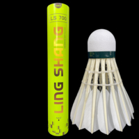 Volants de badminton en plumes d'oie de qualité supérieure LINGSHANG LS700