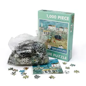 拼图1000碎片与文字拼图青少年游戏玩具1000碎片拼图