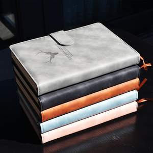 Wholesale A5 Business Notebook <b>Custom</b> Logo Hardcover Promotional Gift Thick Leather Magnetic Buckle Customizable 100 Sheets - Product Image 1