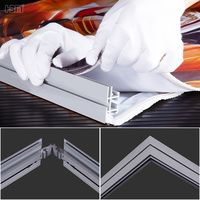 Profilé en aluminium Flexface pour enseigne, boîte à lumière en aluminium extrudé, profil textile UV, toile de fond pour boîte à lumière, profil SEG en aluminium, directement de l'usine