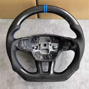 Volante in Pelle di Alta Qualità per <span class=keywords><strong>Ford</strong></span> Focus, Accessorio Interno Auto Personalizzato in Fibra di Carbonio - Product Image 1