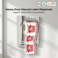 Distributeur de ruban adhésif kraft personnalisé JH-Mech, en métal massif, gain de place, rouleaux de guidage lisses, installation murale, distributeur d'étiquettes manuel