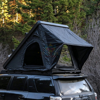 Tente de toit rigide légère pour 2 personnes, avec sac de rangement spacieux, pour voyages en famille, installation rapide, entrée latérale.