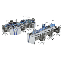 Table de console de laboratoire pour trois personnes ou plus, centre de contrôle, bureau, plateforme, salle de dispatching, bureau d'ordinateur