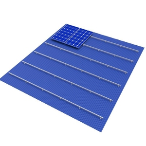 Support de montage de panneau solaire pour toit en tôle ondulée, crochets en aluminium, pieds en L, type de surélévation - Product Image 2