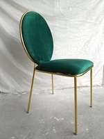 Chaise de salle à manger sans accoudoirs de haute couture pour événements et mariages en tissu velours rose teck