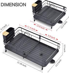 Escurridor de Platos de Acero Inoxidable para Encimera, con Bandeja de Drenaje y Porta Cubiertos, Venta al Por Mayor - Product Image 2