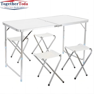 Table pliante légère en alliage d'aluminium, idéale pour le rangement, portable, pour le jardin, le camping et les activités de plein air - Product Image 1