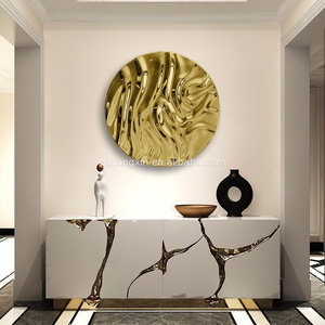 Panneau mural <span class=keywords><strong>d</strong></span>écoratif circulaire moderne, <span class=keywords><strong>d</strong></span>écoration murale artistique unique de couleur verte pour la <span class=keywords><strong>d</strong></span>écoration intérieure - Product Image 5