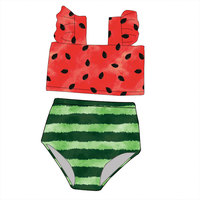 Nouveauté Maillot de bain deux pièces pour bébé fille Design plissé Style mignon pour la plage d'été