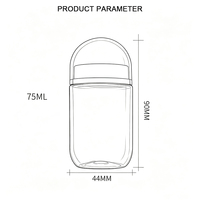 Nouvelle conception, flacon à bouchon à vis en PET sans BPA de 35 ml/75 ml/105 ml pour l'emballage de produits de beauté, de comprimés, de vitamines et de petits articles