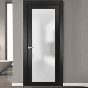 Porte de salle de bain en verre à cadre fin en aluminium, ouverture manuelle, gain de place, design moderne pour usage intérieur, appartements, cuisines - Product Image 2