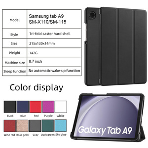 Lật PU Leather tri-gấp đứng Tablet bảo vệ Bìa trường hợp đối với <span class=keywords><strong>Samsung</strong></span> <span class=keywords><strong>Galaxy</strong></span> <span class=keywords><strong>Tab</strong></span> A9 8.7 inch SM-X110 SM-115 vỏ cứng trường hợp - Product Image 2