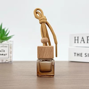 8ml Custom Mini Empty Car Perfume <b>Diffuser</b> Pendant Aroma Therapie Amber Square Glass Hanging Car Perfume <b>Diffuser</b> <b>Bottle</b> - Product Image 2