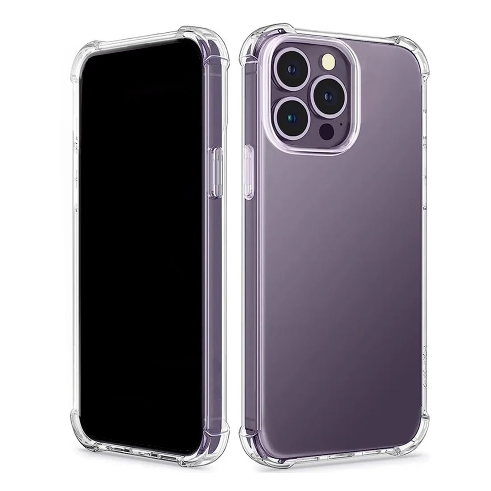 Capa de TPU macio transparente para iPhone 15 14 13 12 X Xs Max XR 11 8 7 Pro