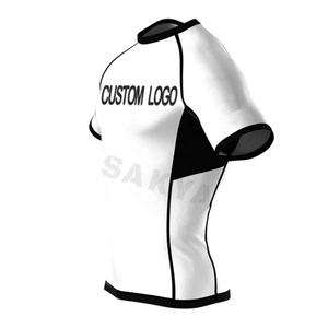 Custom Mens Rash Guard abbigliamento da surf protezione solare UV manica corta tute da sub Mesh Quick Dry Compression Shirts - Product Image 2