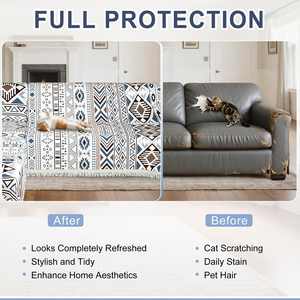Housse de canapé sectionnel en chenille épaisse, design minimaliste, extensible, imperméable, couverture intégrale à 360 degrés, anti-<span class=keywords><strong>d</strong></span>éversement - Product Image 5